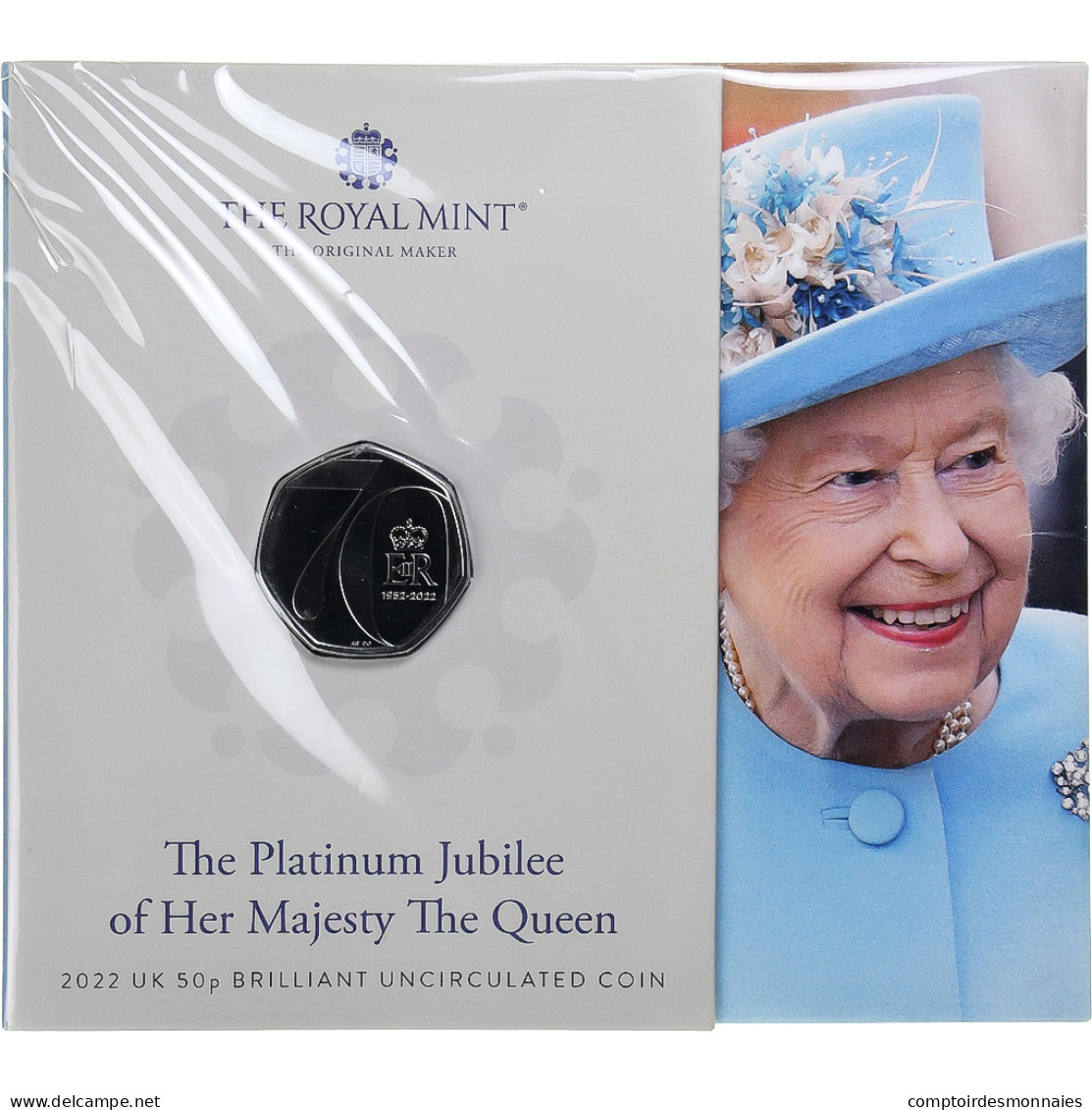 Monnaie, Grande-Bretagne, Elizabeth II, Platinium Jubilee, 50 Pence, 2022 - Nieuwe Sets & Proefsets