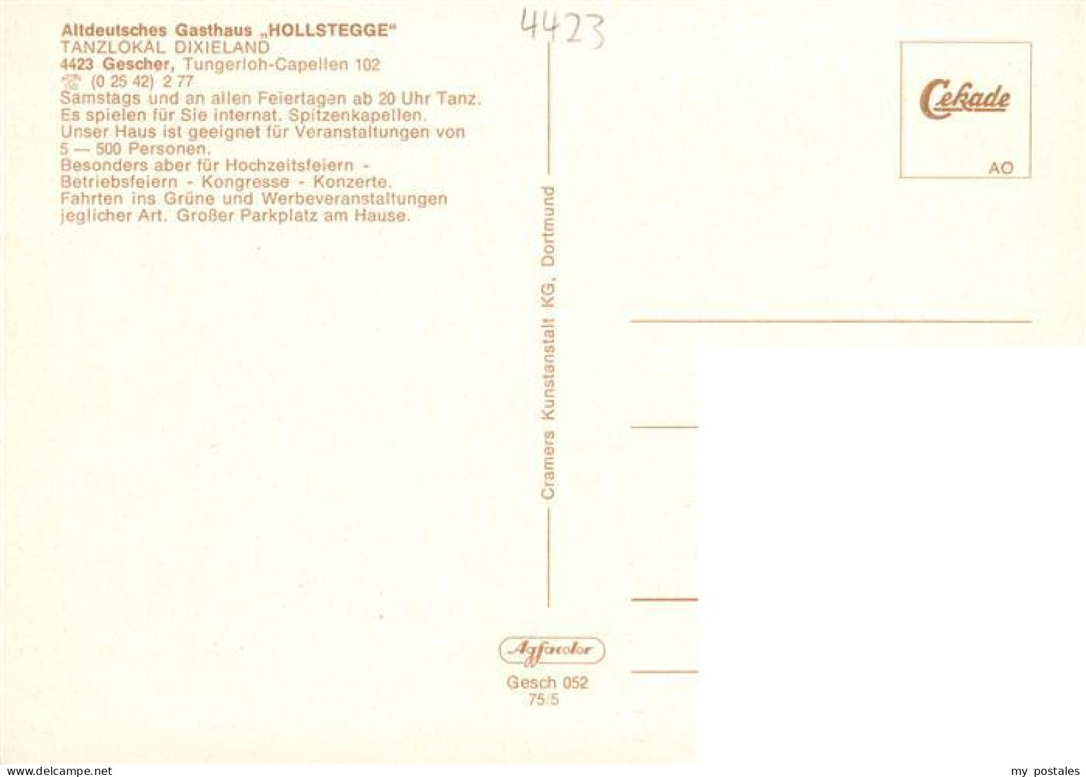 73894516 Gescher Altdeutsches Gasthaus Hollstegge Tanzlokal Gastraeume Gescher - Gescher