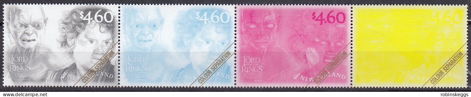 NEW ZEALAND 2023 Lord Of The Rings: King 20th Anniv., $4.50 Colour Separations Proof - Vignettes De Fantaisie