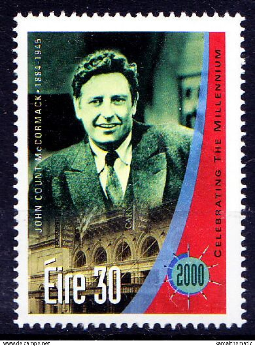 Ireland 2000 MNH, Millennium, John McCormack, World Famous Irish Tenor, Singer - Chanteurs