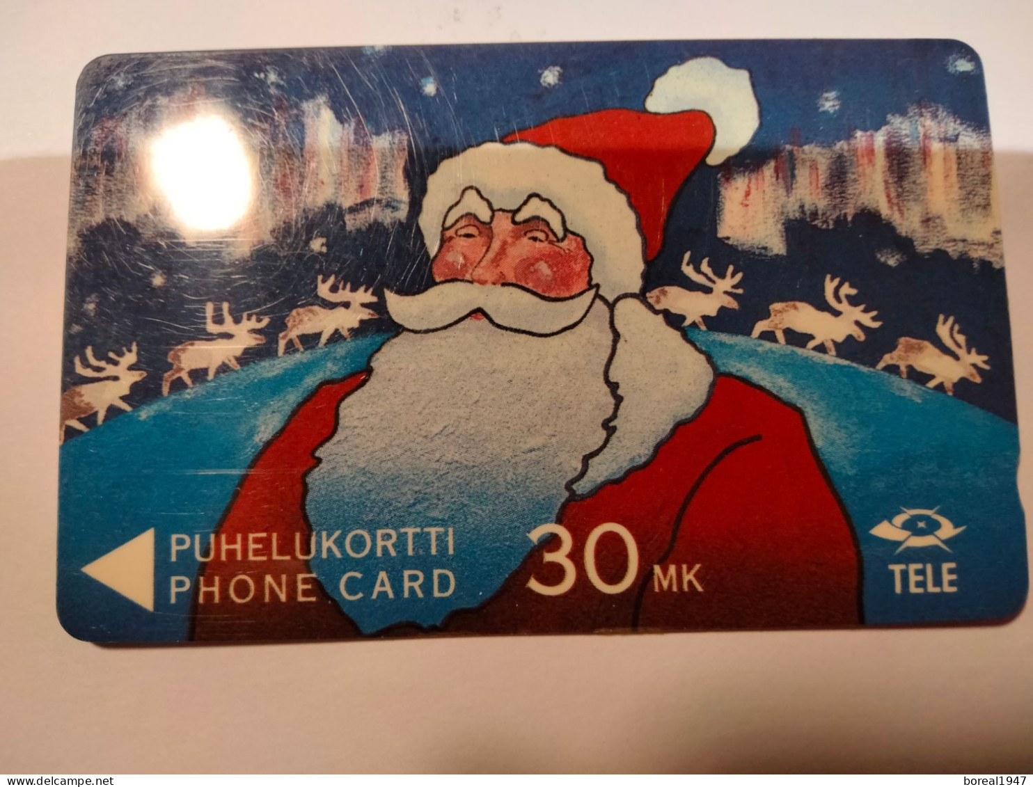 FINLANDE. 30 MK. Père Noël. Rennes. Aurores Boréales - Weihnachten