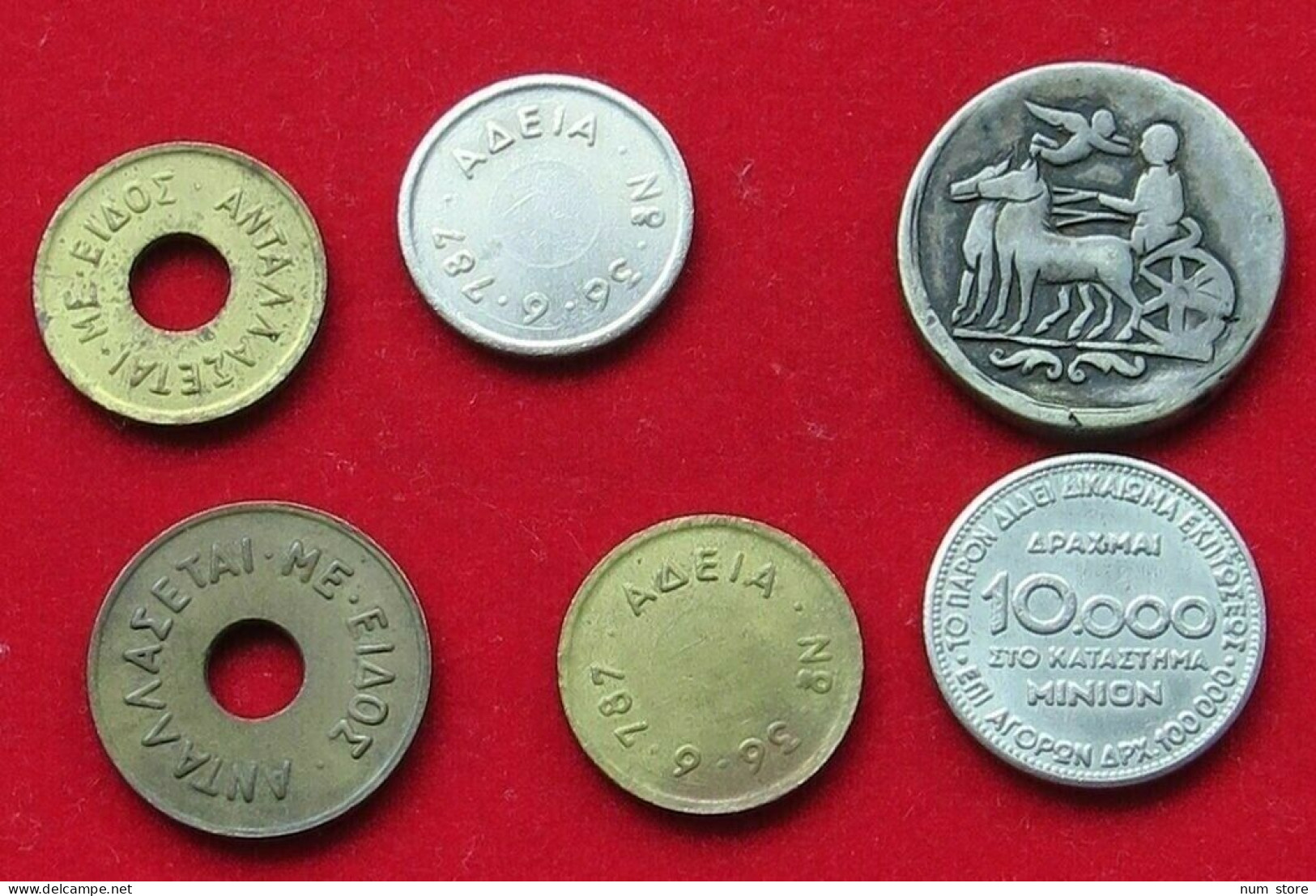 COLLECTION, LOT, JETON, TOKEN, 6pc 40g  #xx29 064 - Collections & Lots