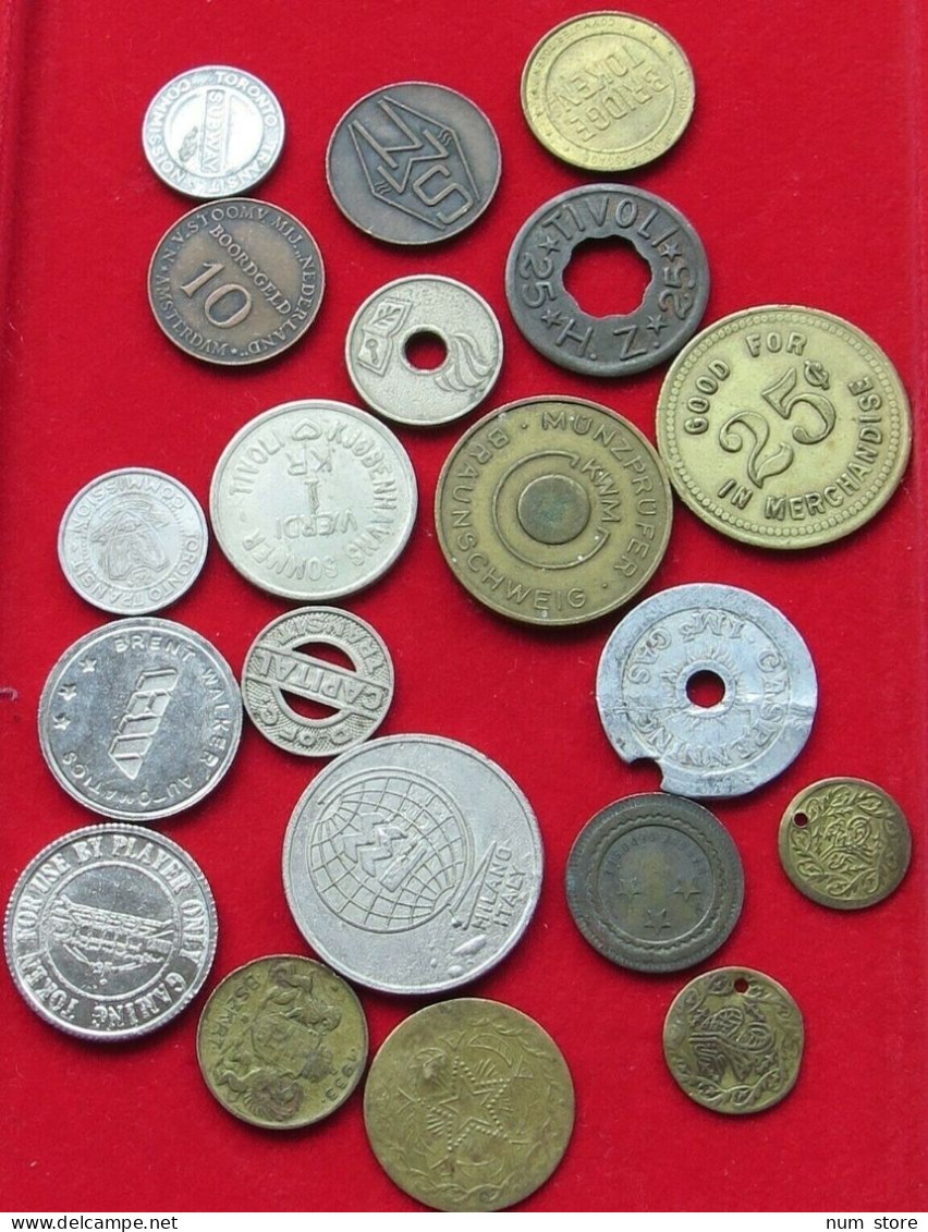 COLLECTION, LOT, JETON, TOKEN, 20pc 62g  #xx29 068 - Collections & Lots