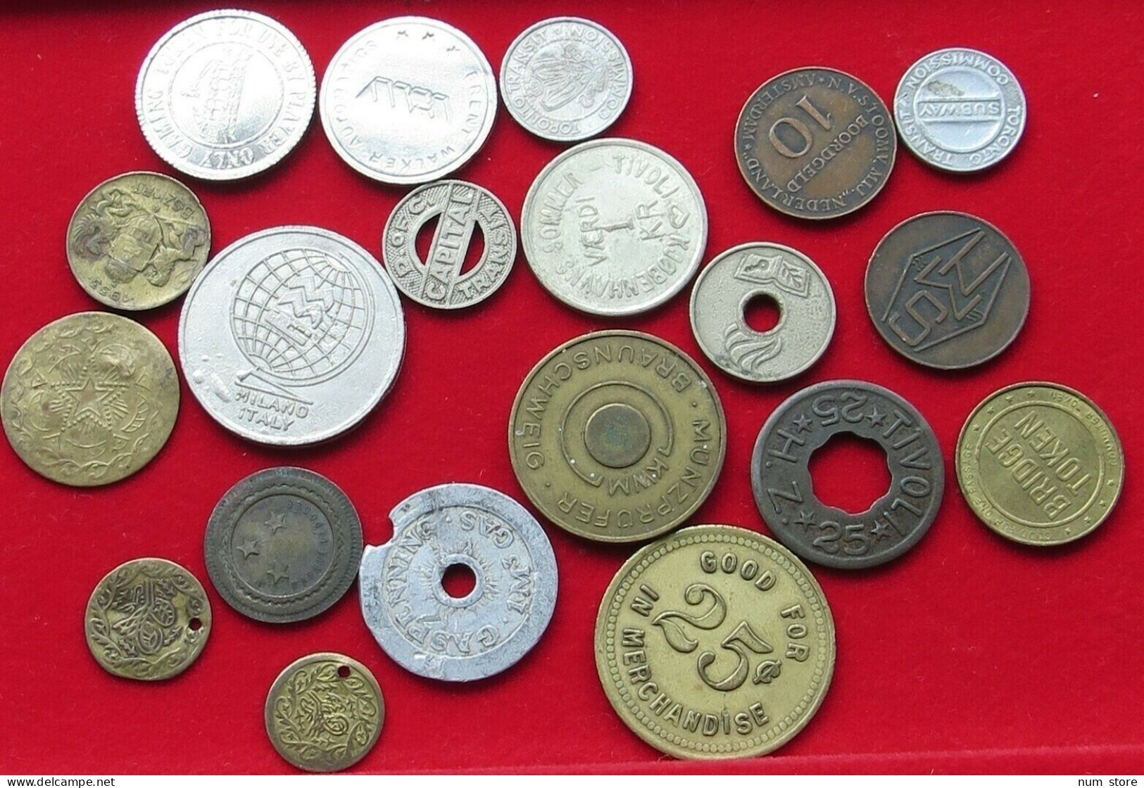 COLLECTION, LOT, JETON, TOKEN, 20pc 62g  #xx29 068 - Collections & Lots
