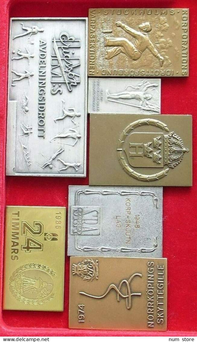 COLLECTION SCANDINAVIAN MEDALS 7PC 217G  #xx35 032 - Verzamelingen & Kavels