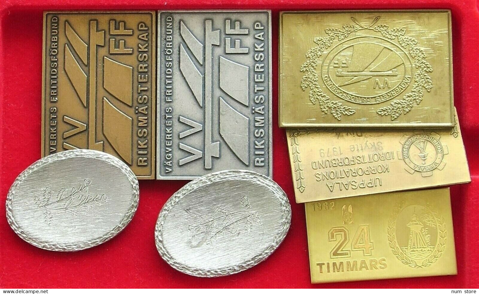 COLLECTION SCANDINAVIAN MEDALS 7PC 241G  #xx35 030 - Collections & Lots