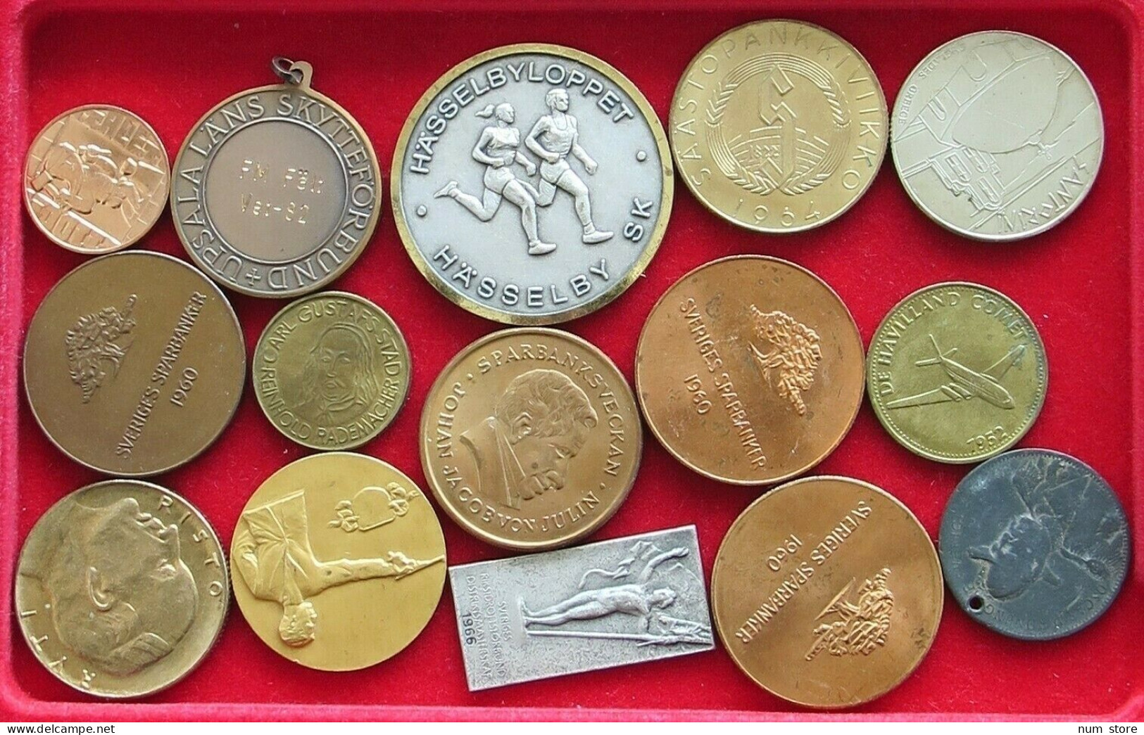 COLLECTION SCANDINAVIAN MEDALS 15PC 198G  #xx35 068 - Verzamelingen & Kavels