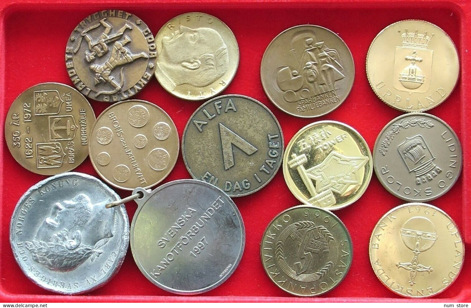 COLLECTION SCANDINAVIAN MEDALS 13PC 236G  #xx35 050 - Verzamelingen & Kavels