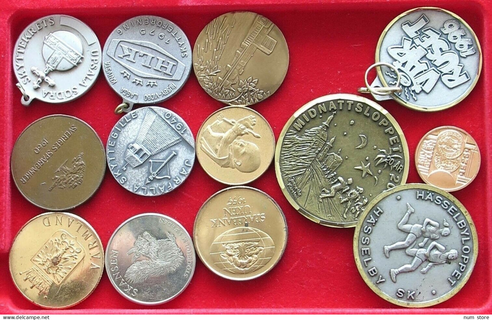 COLLECTION SCANDINAVIAN MEDALS 13PC 220G  #xx35 046 - Collections & Lots