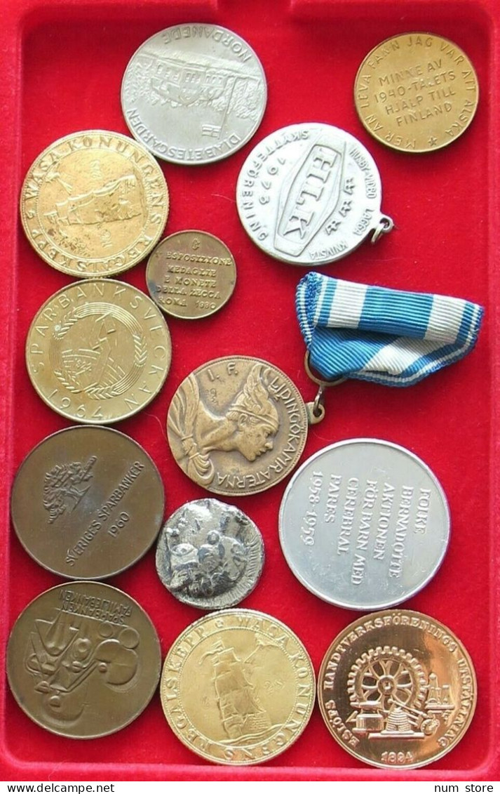 COLLECTION SCANDINAVIAN MEDALS 13PC 168G  #xx35 075 - Verzamelingen & Kavels