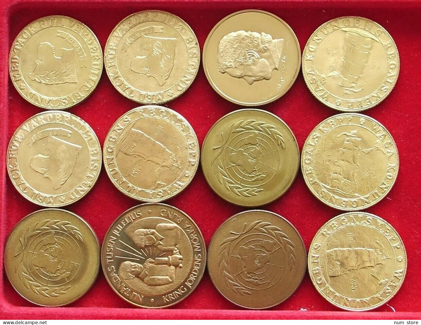 COLLECTION SCANDINAVIAN MEDALS 12PC 202G  #xx35 023 - Collezioni E Lotti