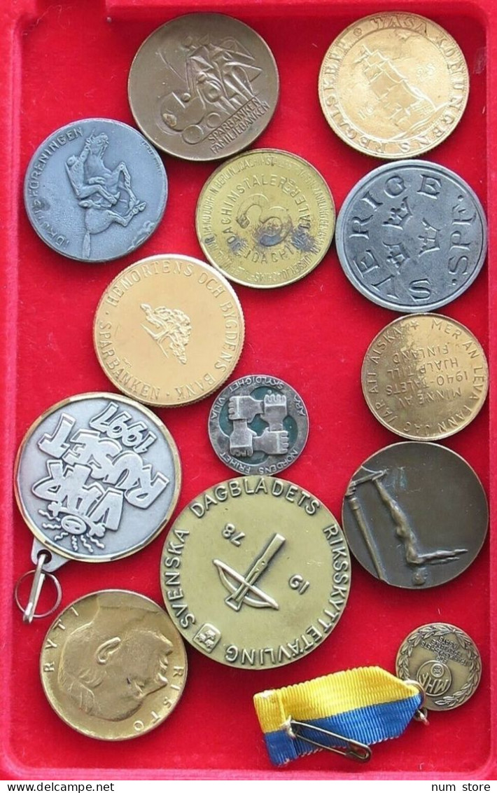 COLLECTION SCANDINAVIAN MEDALS 13PC 177G  #xx35 061 - Verzamelingen & Kavels