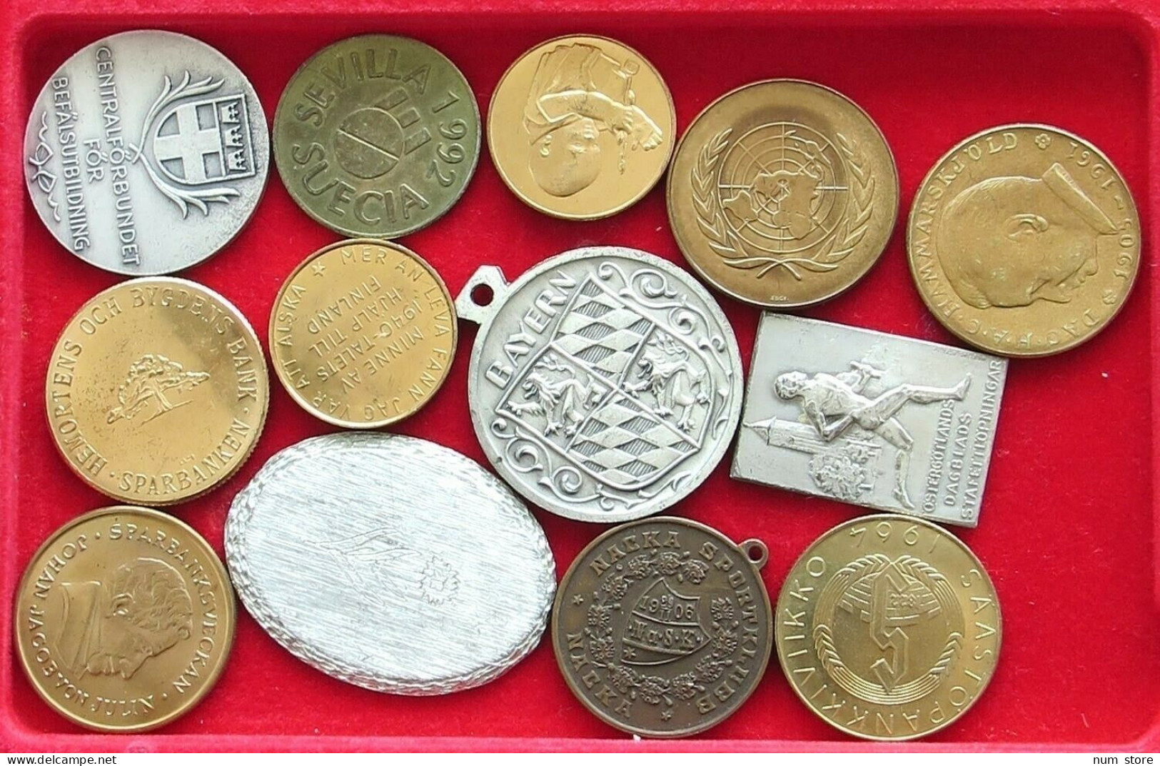 COLLECTION SCANDINAVIAN MEDALS 13PC 188G  #xx35 065 - Collections & Lots