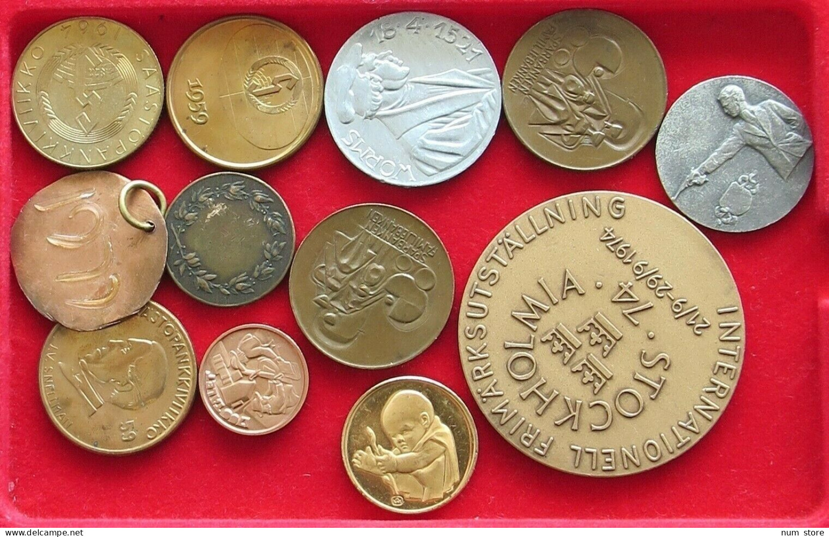 COLLECTION SCANDINAVIAN MEDALS 12PC 198G  #xx35 060 - Verzamelingen & Kavels