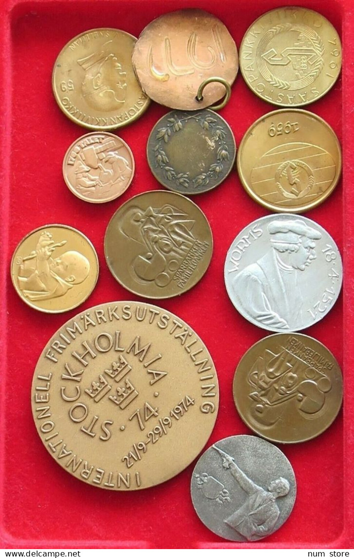 COLLECTION SCANDINAVIAN MEDALS 12PC 198G  #xx35 060 - Verzamelingen & Kavels