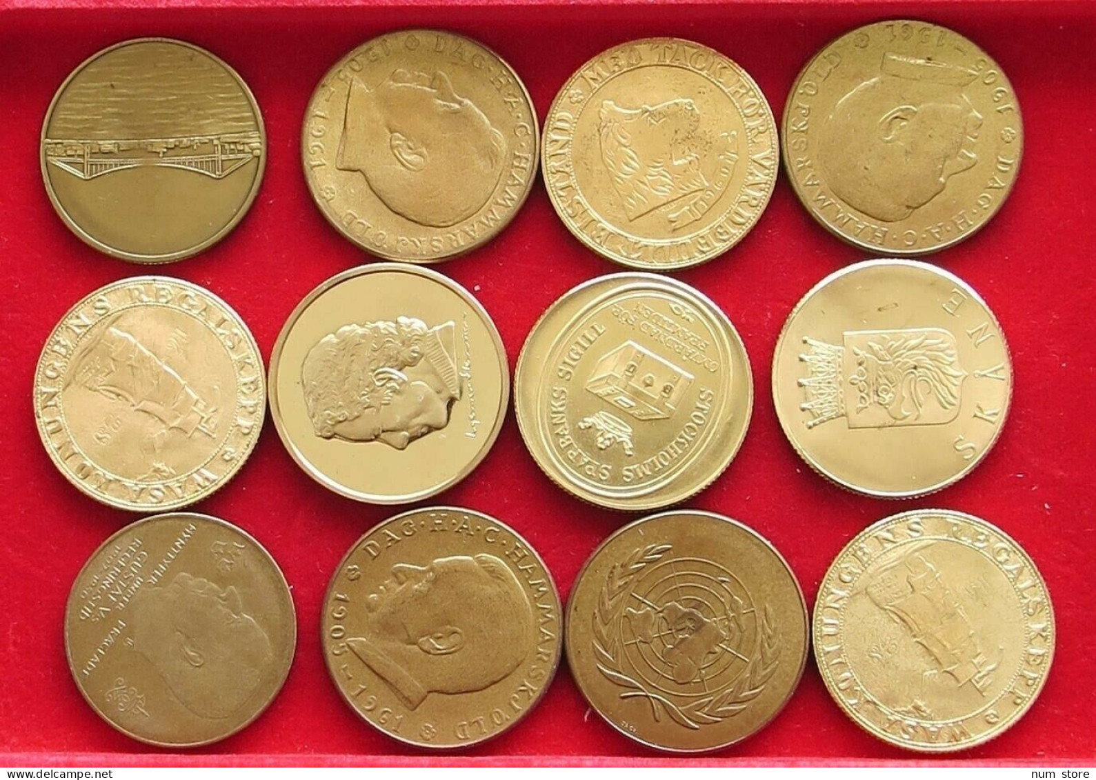 COLLECTION SCANDINAVIAN MEDALS 12PC 197G  #xx35 026 - Collezioni E Lotti