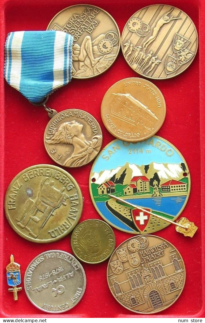 COLLECTION SCANDINAVIAN MEDALS 11PC 177G  #xx35 027 - Verzamelingen & Kavels