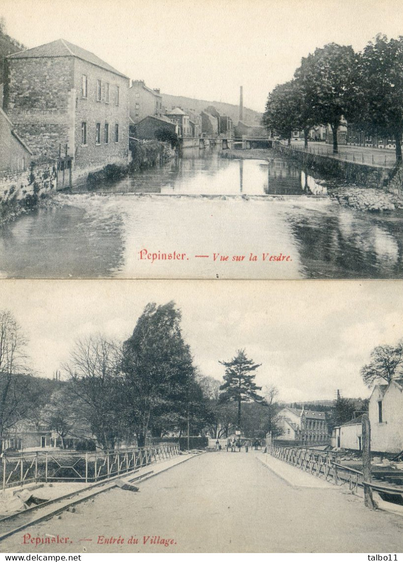 Liège - Pepinster - Lot De 2 Cartes - Vesdre, Entrée Du Village - Pepinster