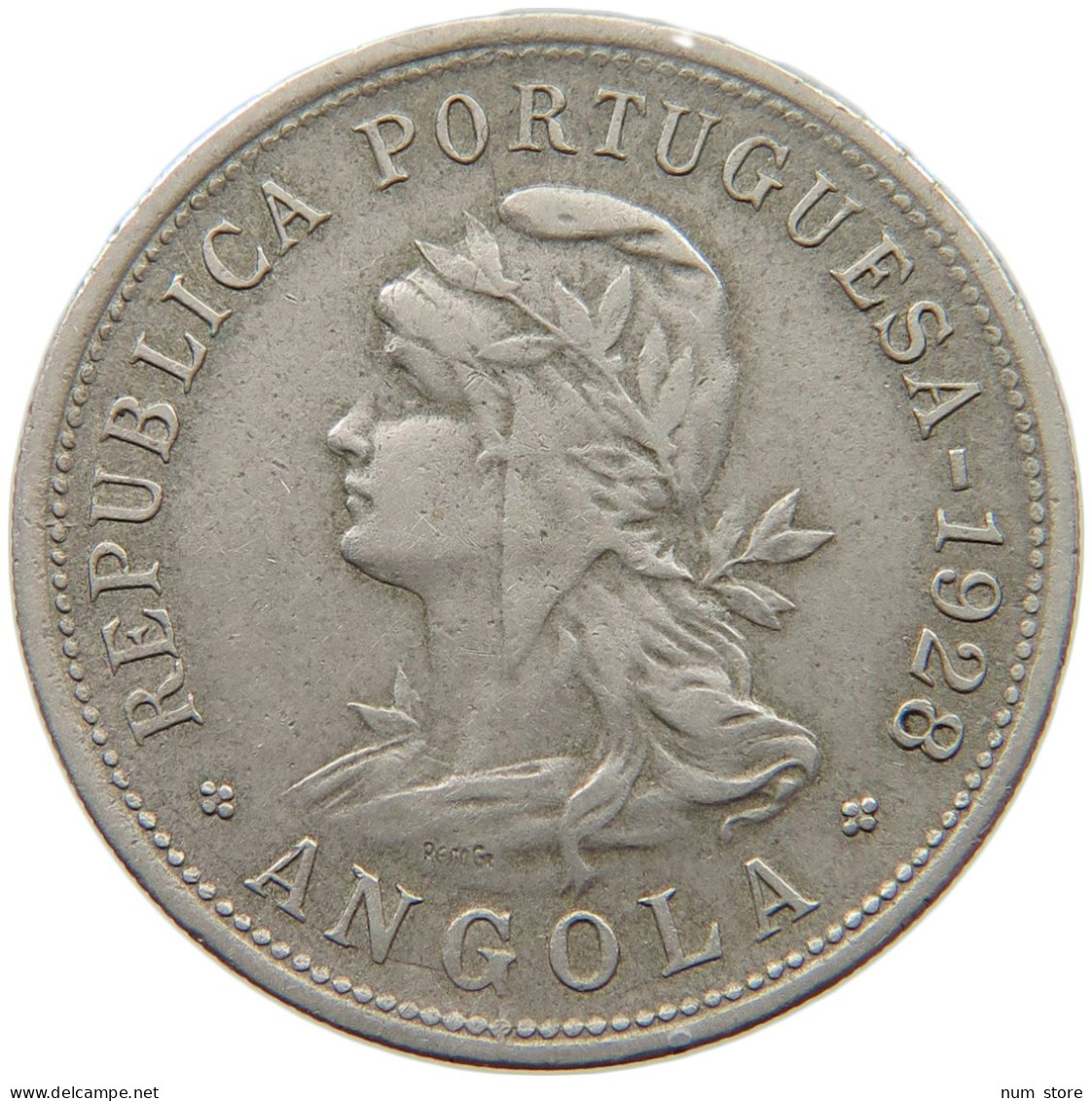 ANGOLA 50 CENTAVOS 1928 1928  #MA 003360 - Angola