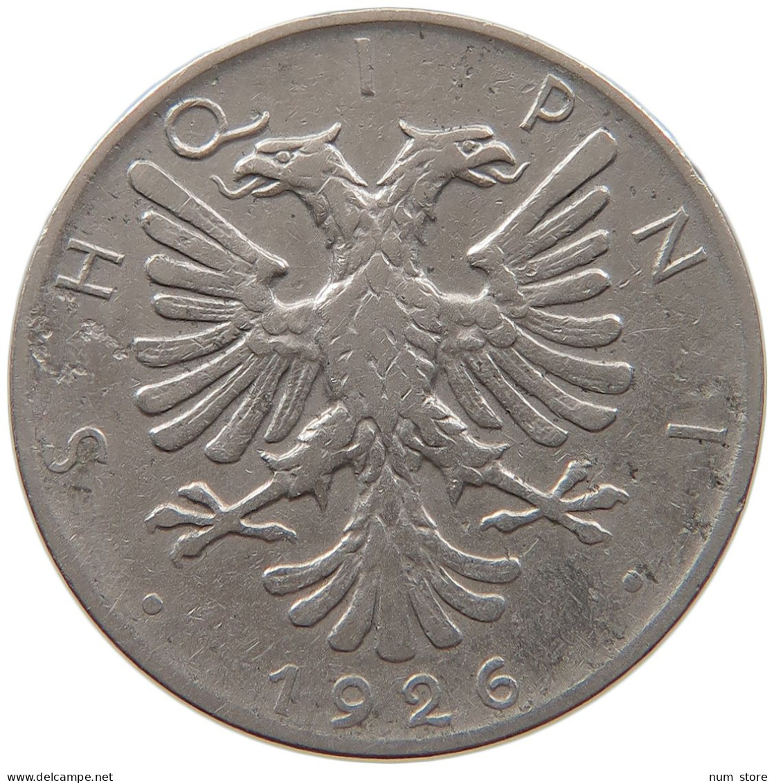 ALBANIA 1/2 LEK 1926  #MA 066594 - Orientale