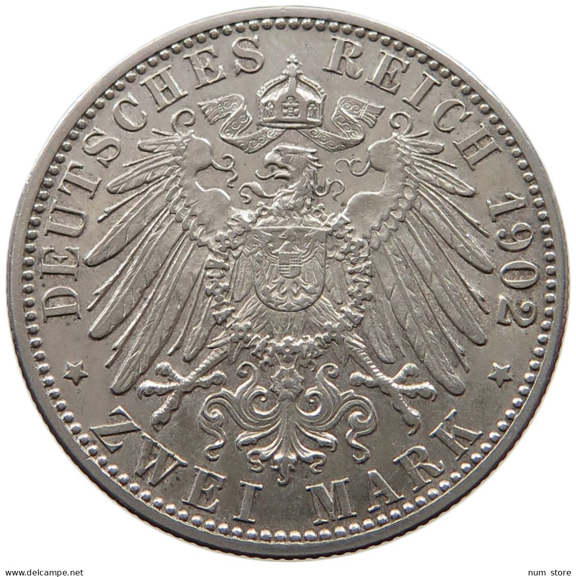 BADEN 2 MARK 1902 FRIEDRICH I. (1856-1907) #MA 005936 - 2, 3 & 5 Mark Plata
