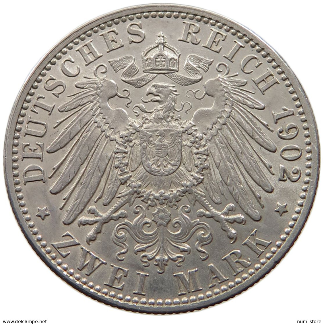 BADEN 2 MARK 1902 FRIEDRICH I. (1856-1907) #MA 005938 - 2, 3 & 5 Mark Silver