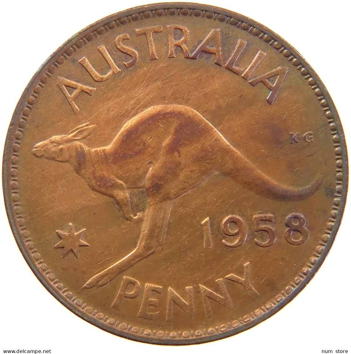 AUSTRALIA PENNY 1958 ELIZABETH II. (1952-) #MA 065190 - Penny