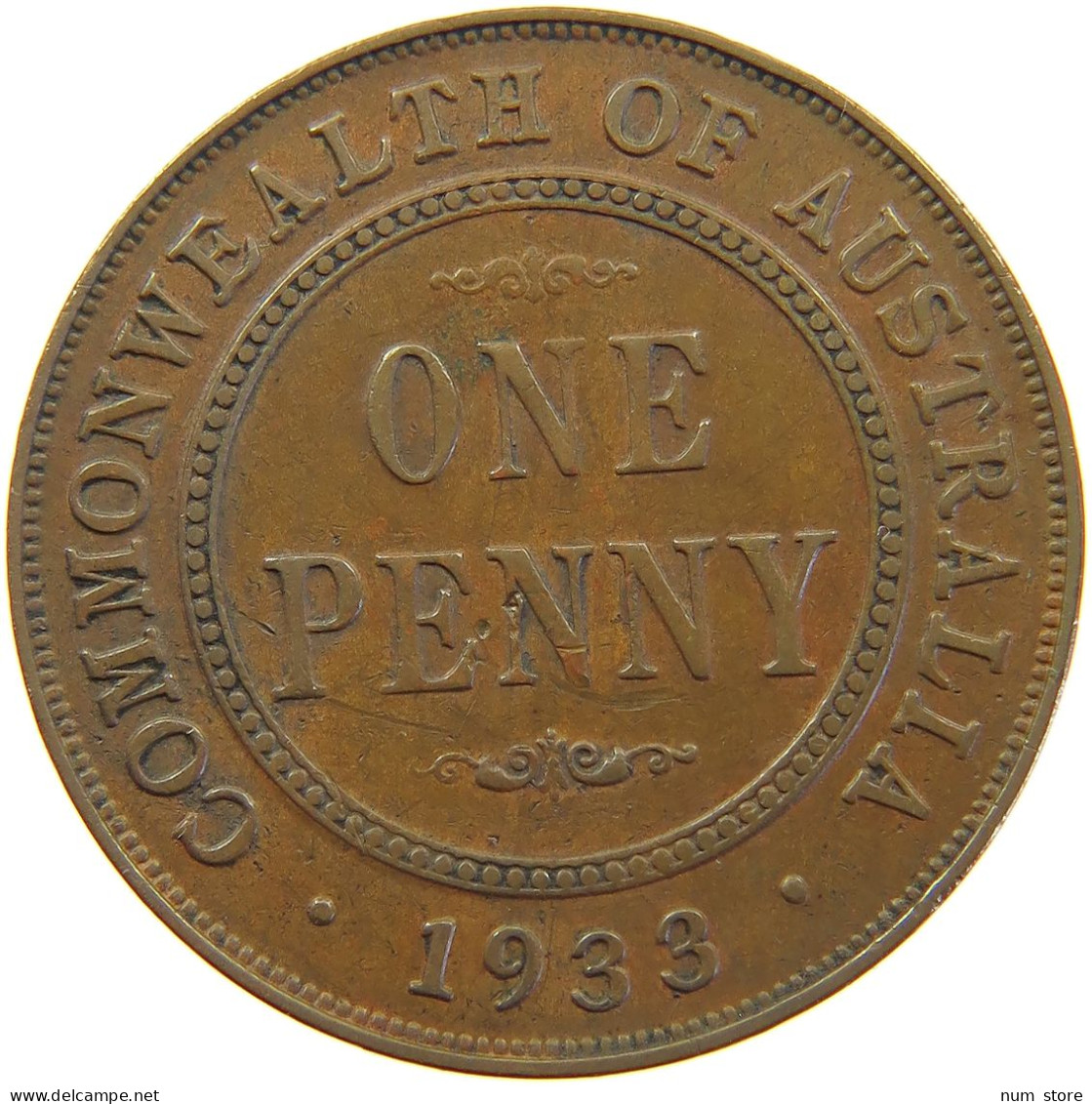 AUSTRALIA PENNY 1933 GEORGE V. (1910-1936) #MA 065175 - Penny