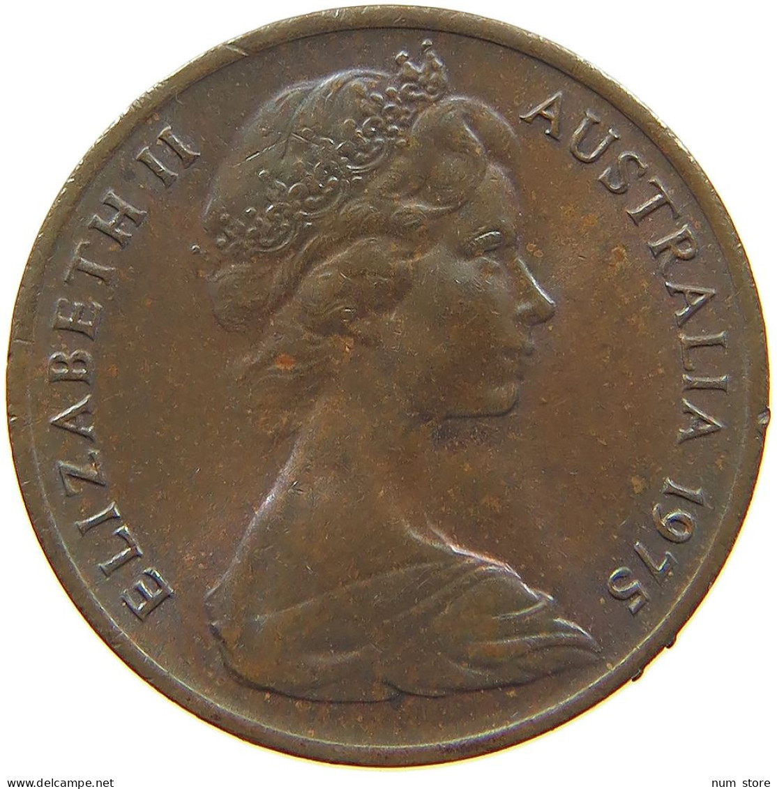 AUSTRALIA CENT 1975 ELIZABETH II. (1952-2022) #MA 066521 - Cent