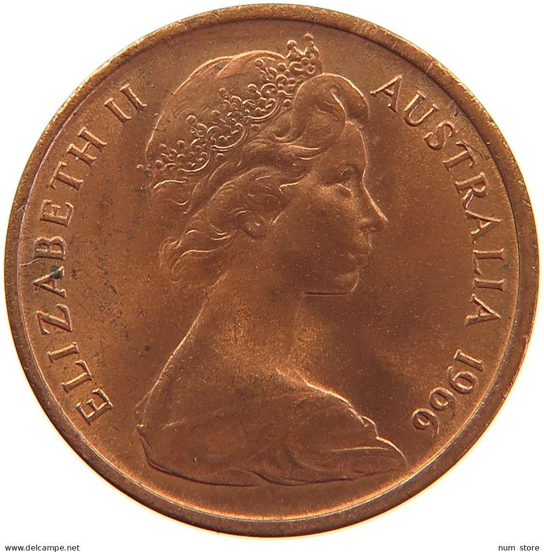 AUSTRALIA CENT 1966 ELIZABETH II. (1952-2022) #MA 100706 - Cent