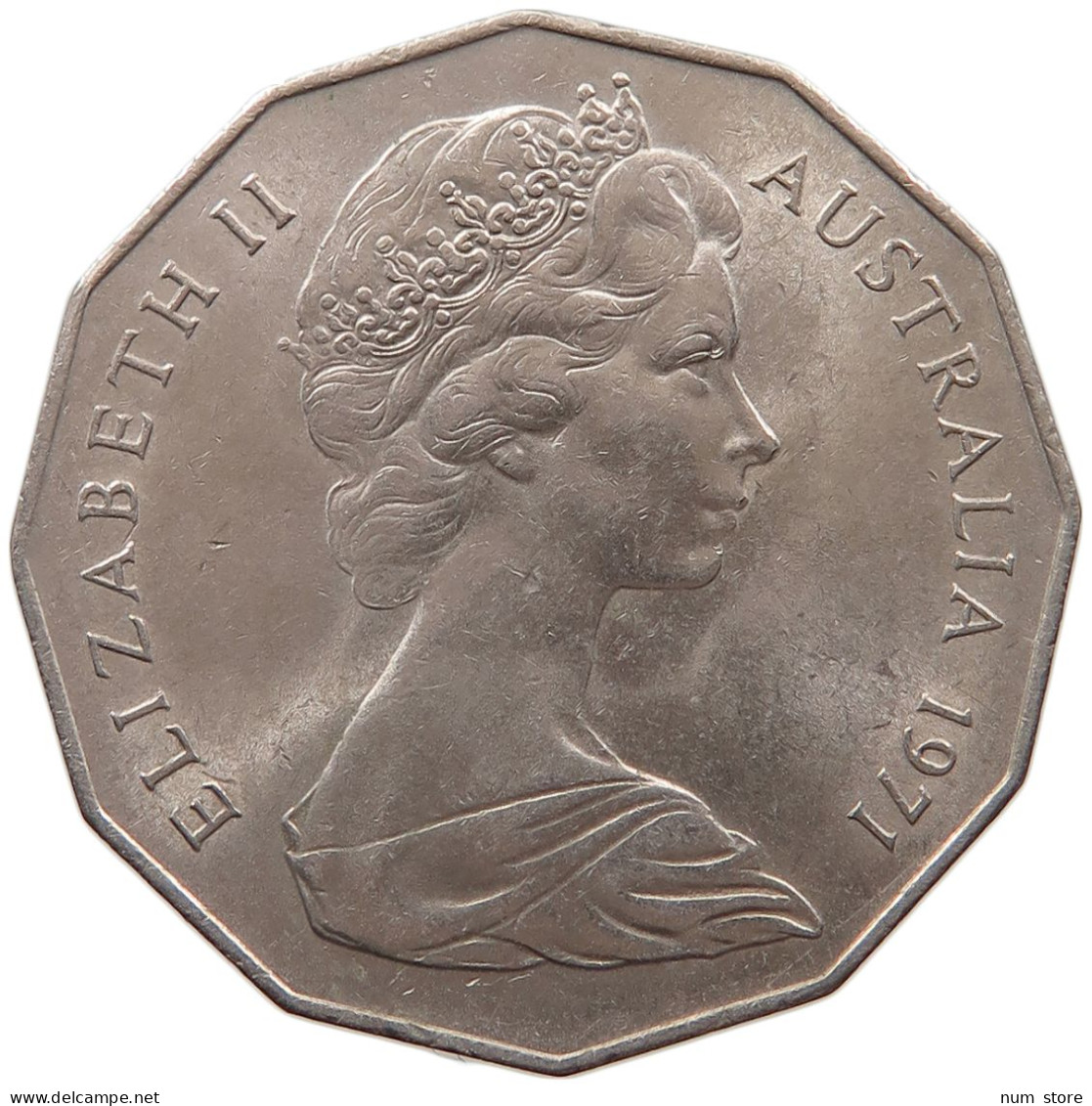 AUSTRALIA 50 CENTS 1971 ELIZABETH II. (1952-2022) #MA 066472 - 50 Cents