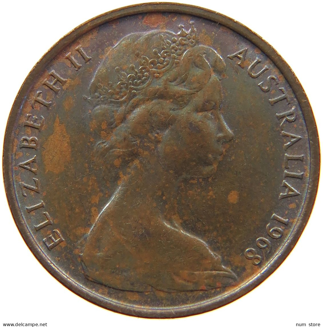 AUSTRALIA 2 CENTS 1968 ELIZABETH II. (1952-2022) #MA 067822 - 2 Cents