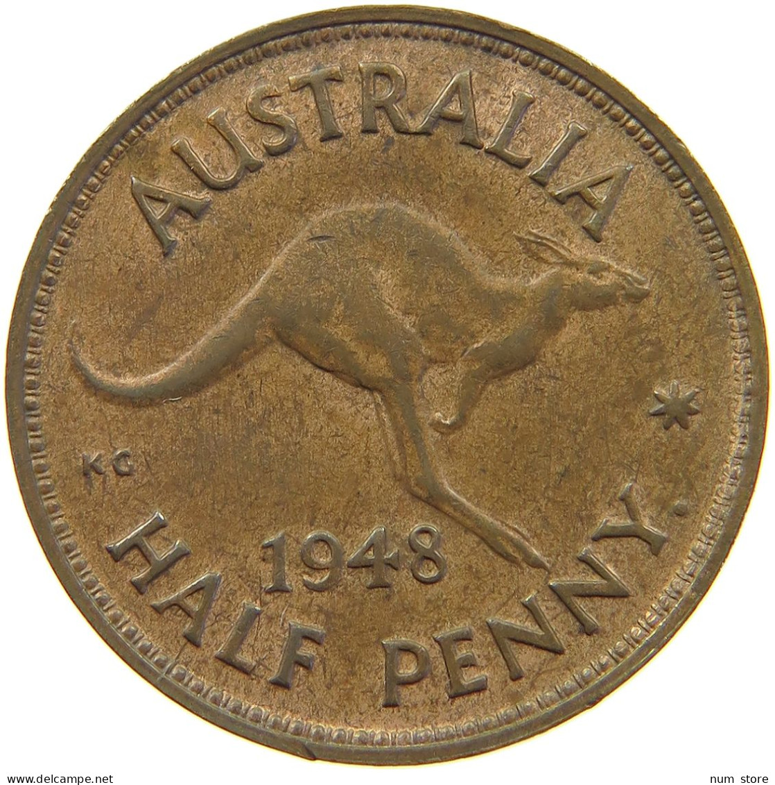 AUSTRALIA 1/2 PENNY 1948 GEORGE VI. (1936-1952) #MA 066490 - ½ Penny