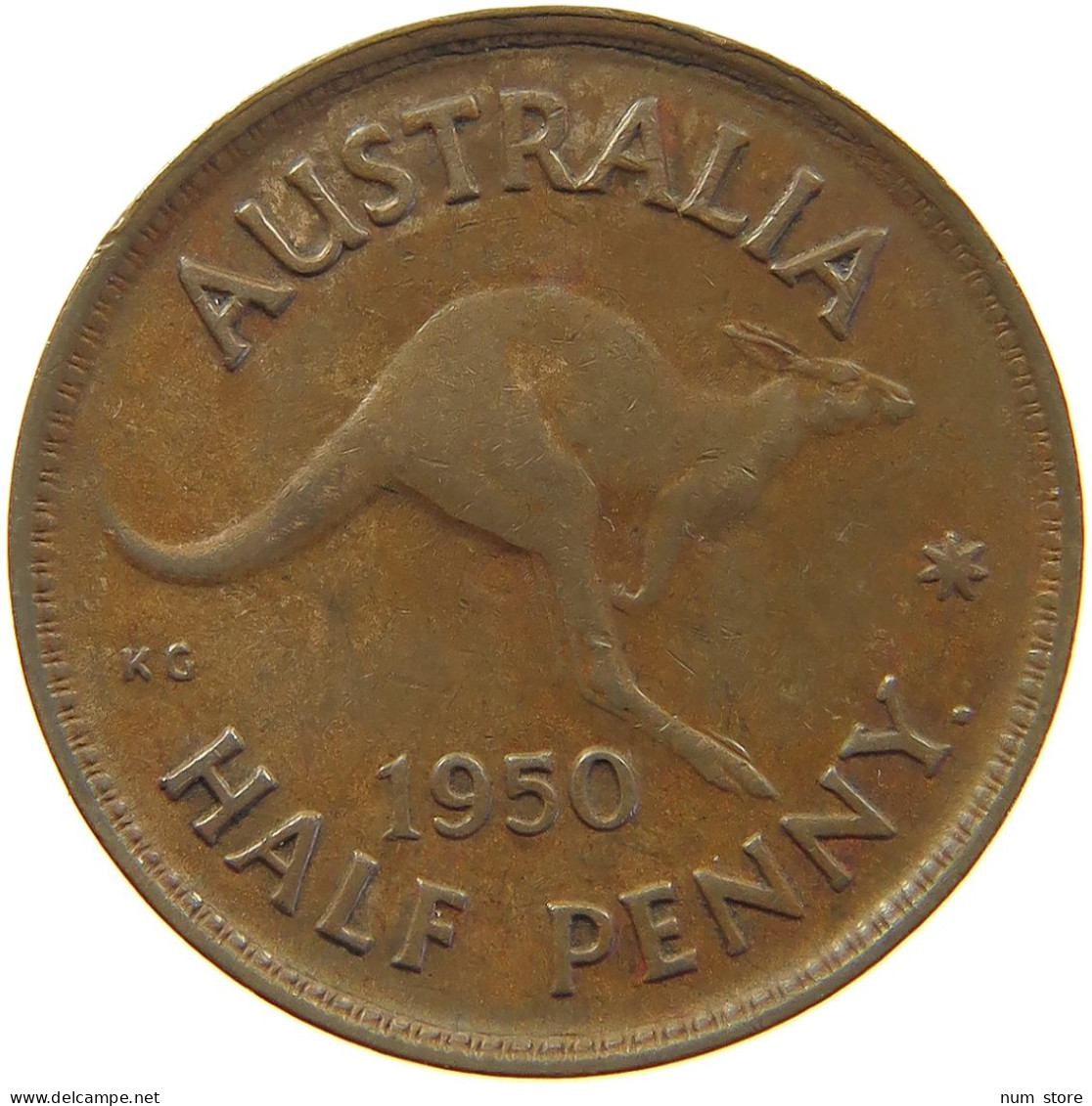 AUSTRALIA 1/2 PENNY 1950 GEORGE VI. (1936-1952) #MA 066493 - ½ Penny