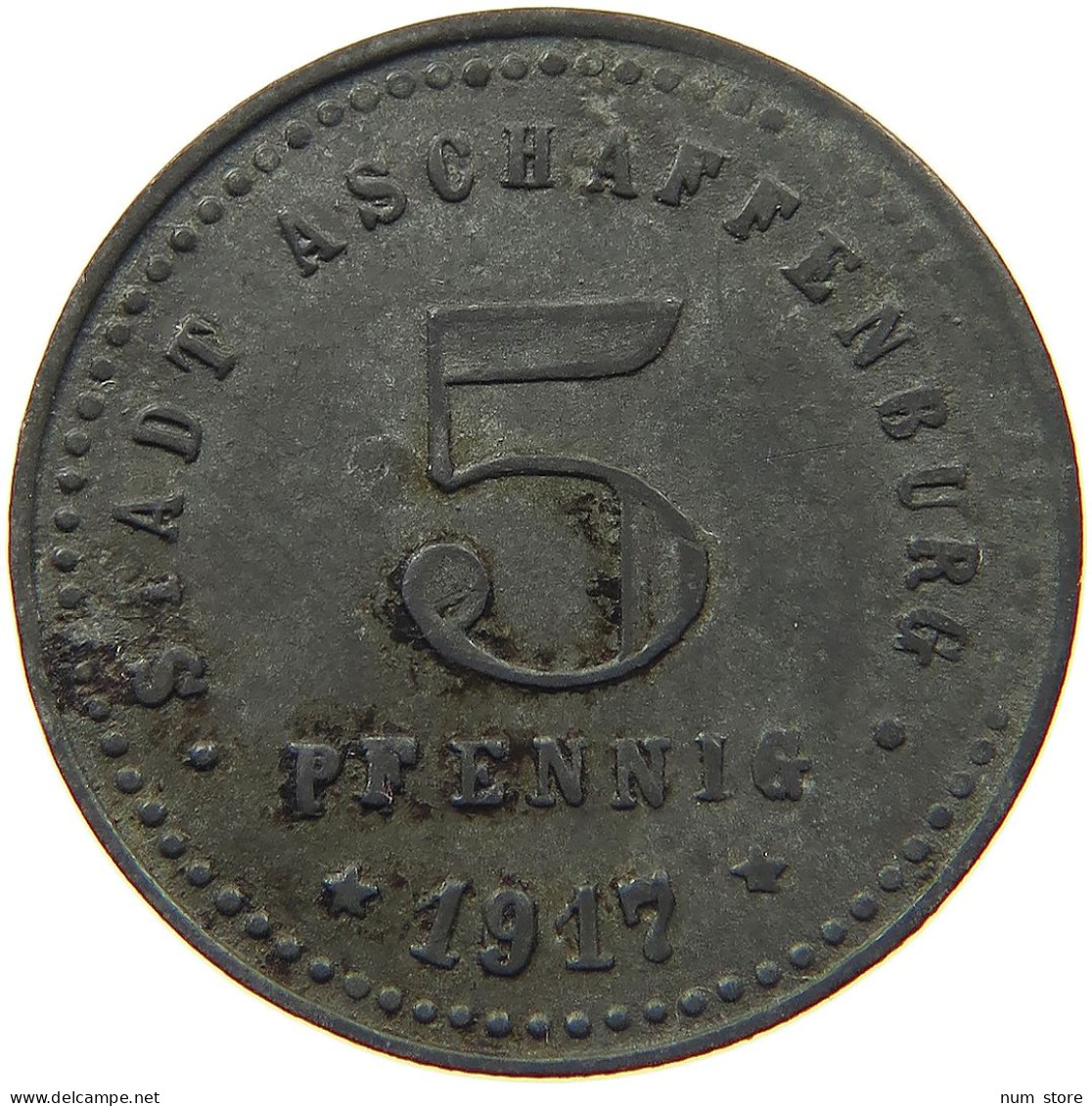 ASCHAFFENBURG 5 PFENNIG 1917  #MA 103086 - Arménie