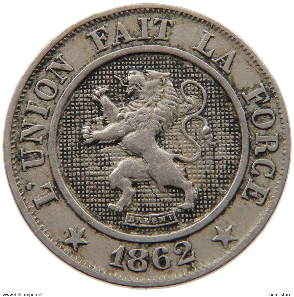 BELGIUM 10 CENTIMES 1862 LEOPOLD I. (1831-1865) #MA 099728 - 10 Cent