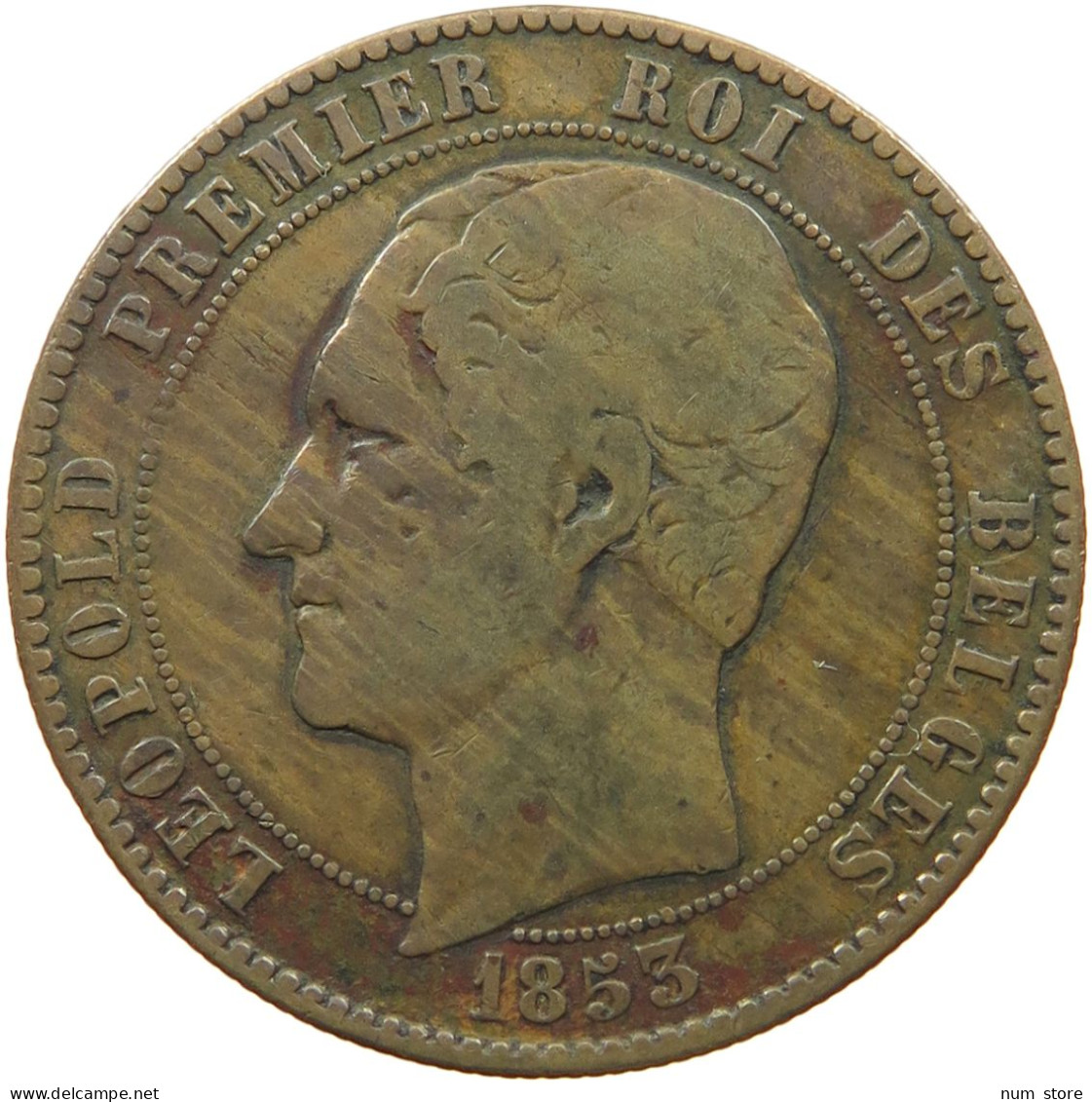 BELGIUM 10 CENTIMES 1853  #MA 000229 - 10 Cent