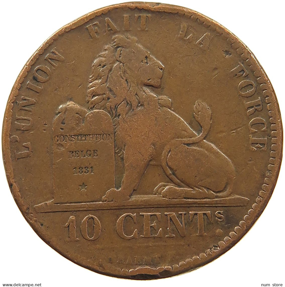 BELGIUM 10 CENTIMES 1832 LEOPOLD I. (1831-1865) #MA 102007 - 10 Cent