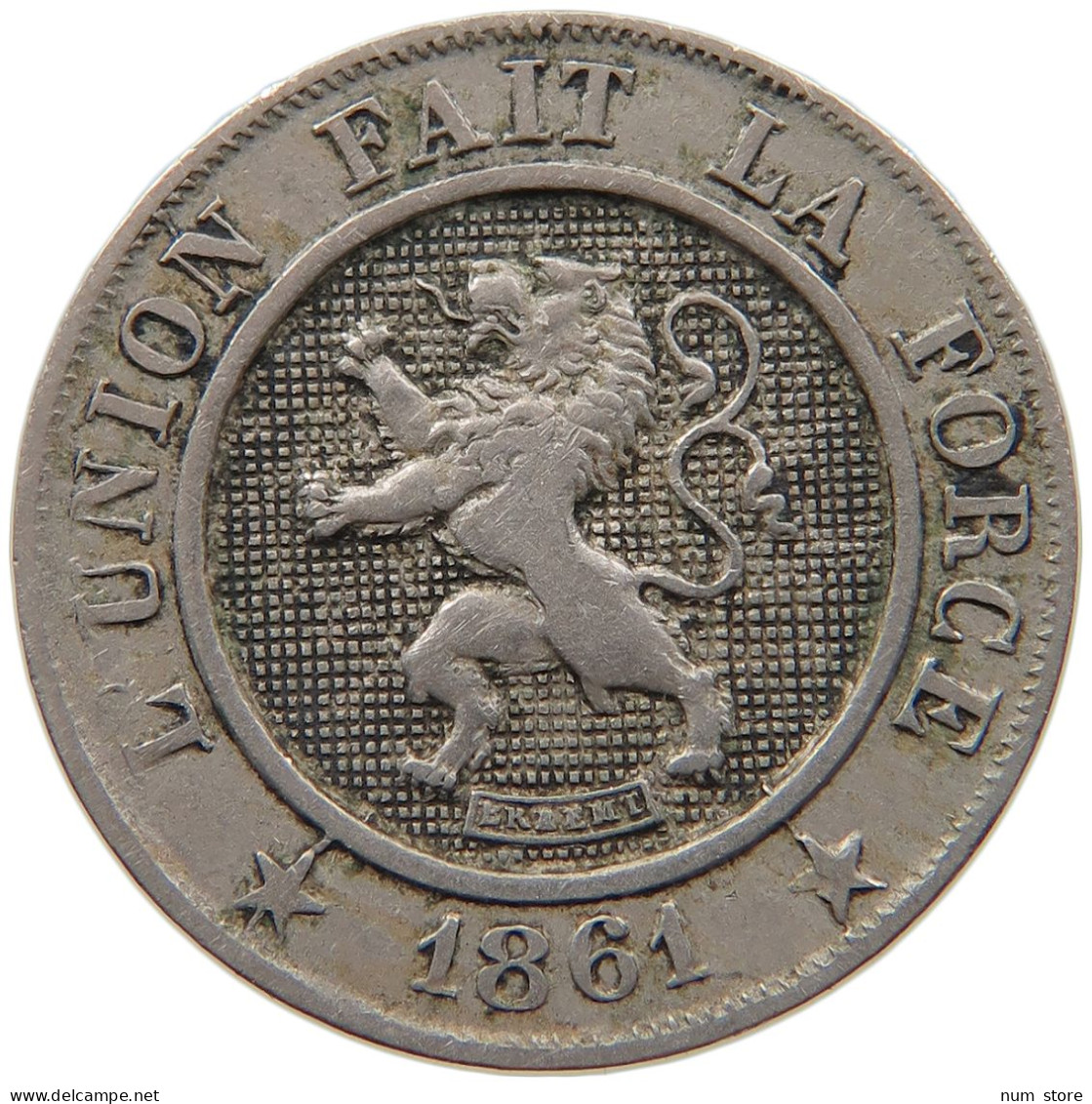 BELGIUM 10 CENTIMES 1861 LEOPOLD I. (1831-1865) #MA 067345 - 10 Cents