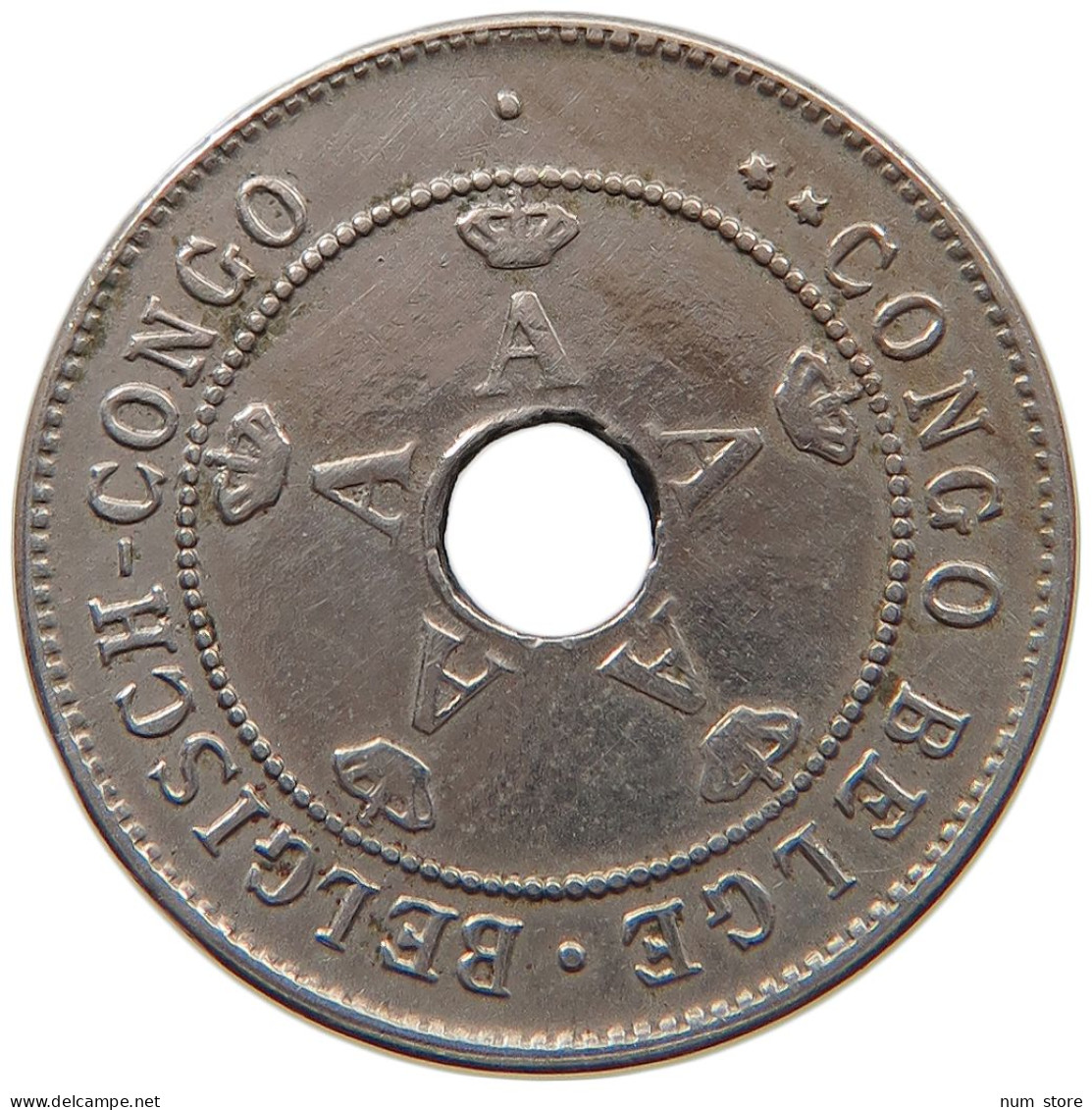 BELGIAN CONGO 10 CENTIMES 1911 ALBERT I. 1909-1934 #MA 067645 - 1910-1934: Albert I