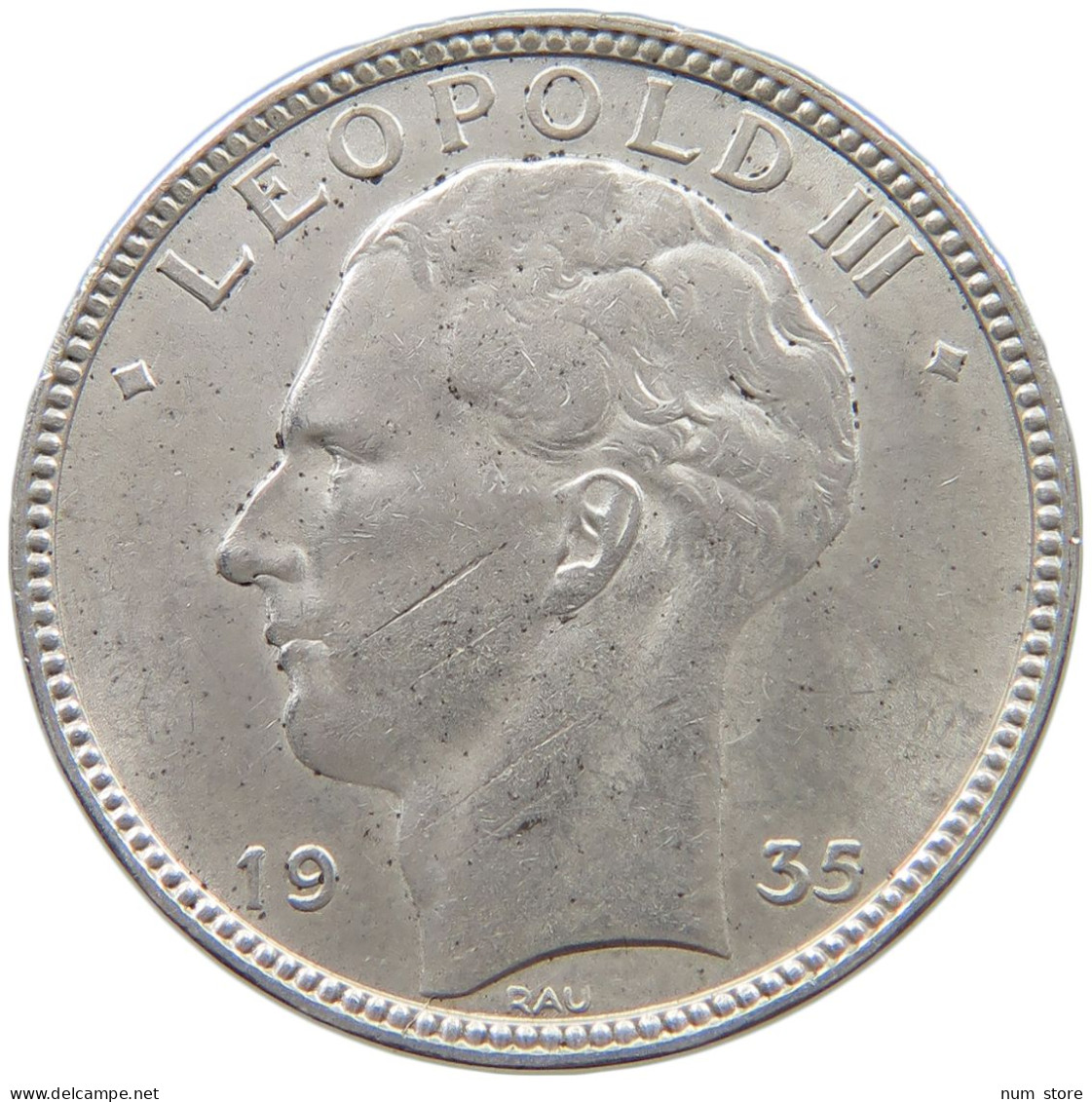 BELGIUM 20 FRANCS 1935 LEOPOLD III. #MA 020925 - 20 Frank