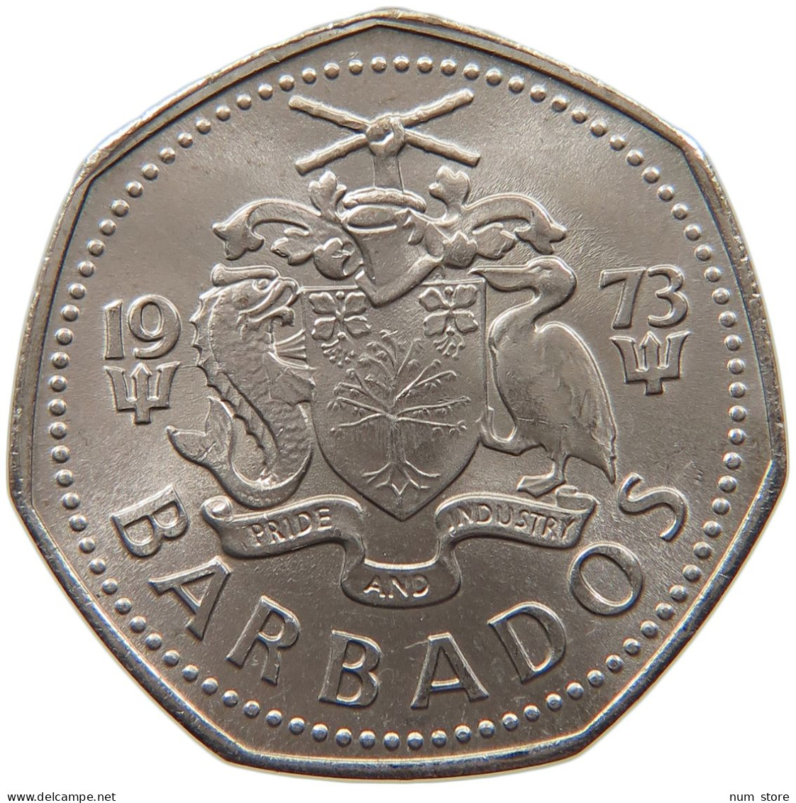 BARBADOS DOLLAR 1973  #MA 063044 - Barbados