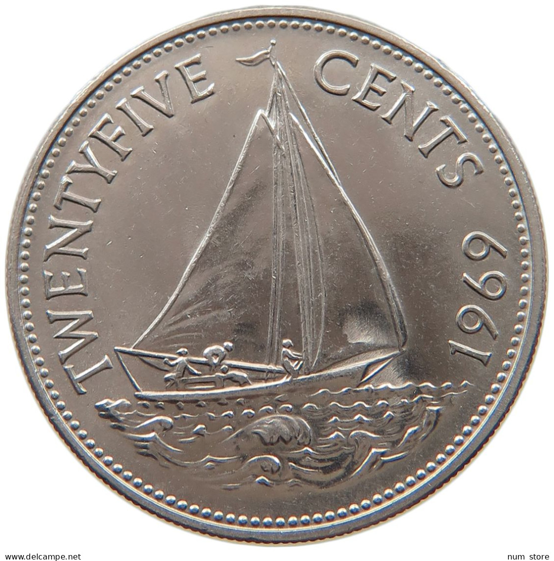 BAHAMAS 25 CENTS 1969  #MA 063051 - Bahamas