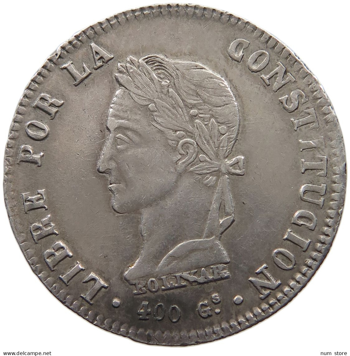 BOLIVIA 8 SOLES 1860  #MA 025468 - Bolivie