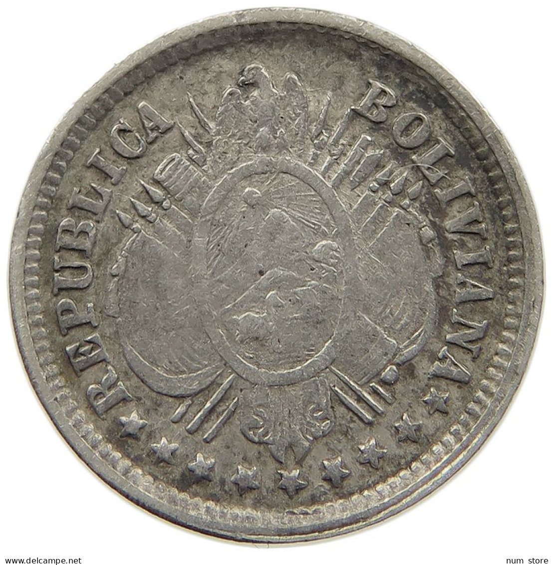 BOLIVIA 5 CENTAVOS 1891  #MA 021564 - Bolivie