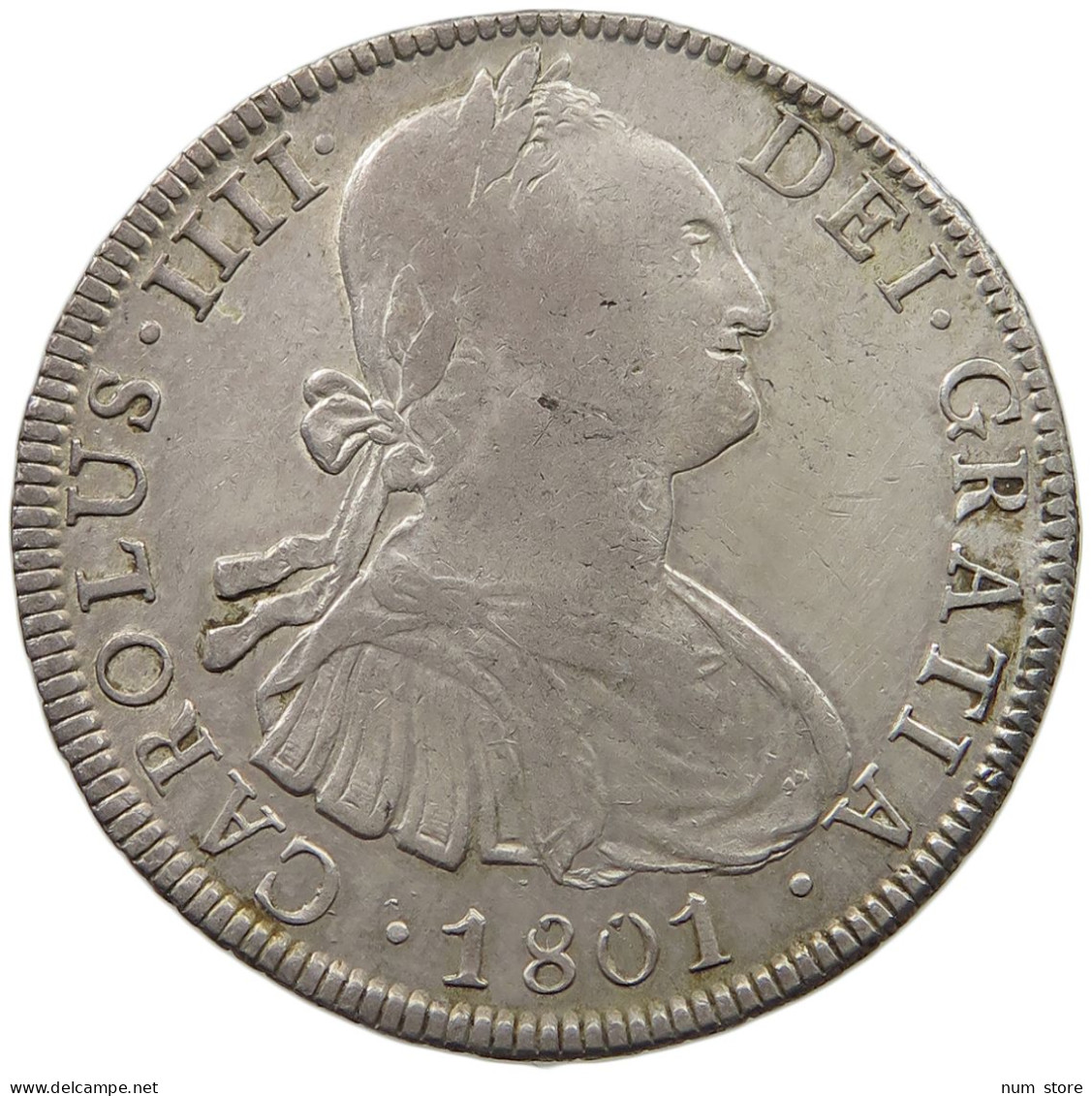 BOLIVIA 8 REALES 1801 CARLOS IV, 1788-1808 #MA 024524 - Bolivie