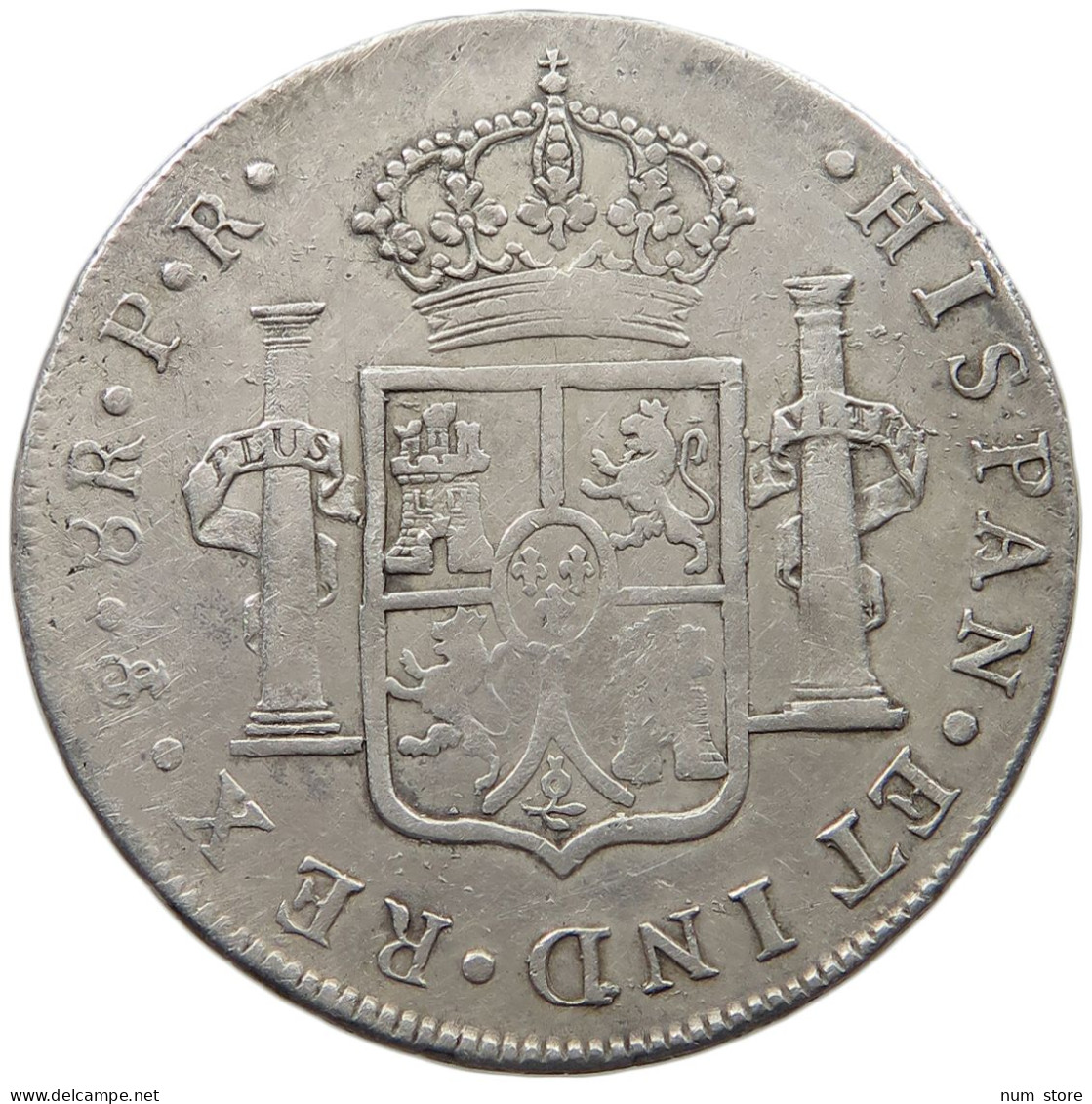 BOLIVIA 8 REALES 1791 PR CARLOS IV, 1788-1808 DOUBLE STRUCK DATE #MA 025519 - Bolivia