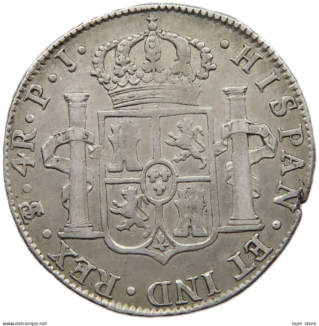 BOLIVIA 4 REALES 1818 PJ FERNANDO VII. #MA 024533 - Bolivie