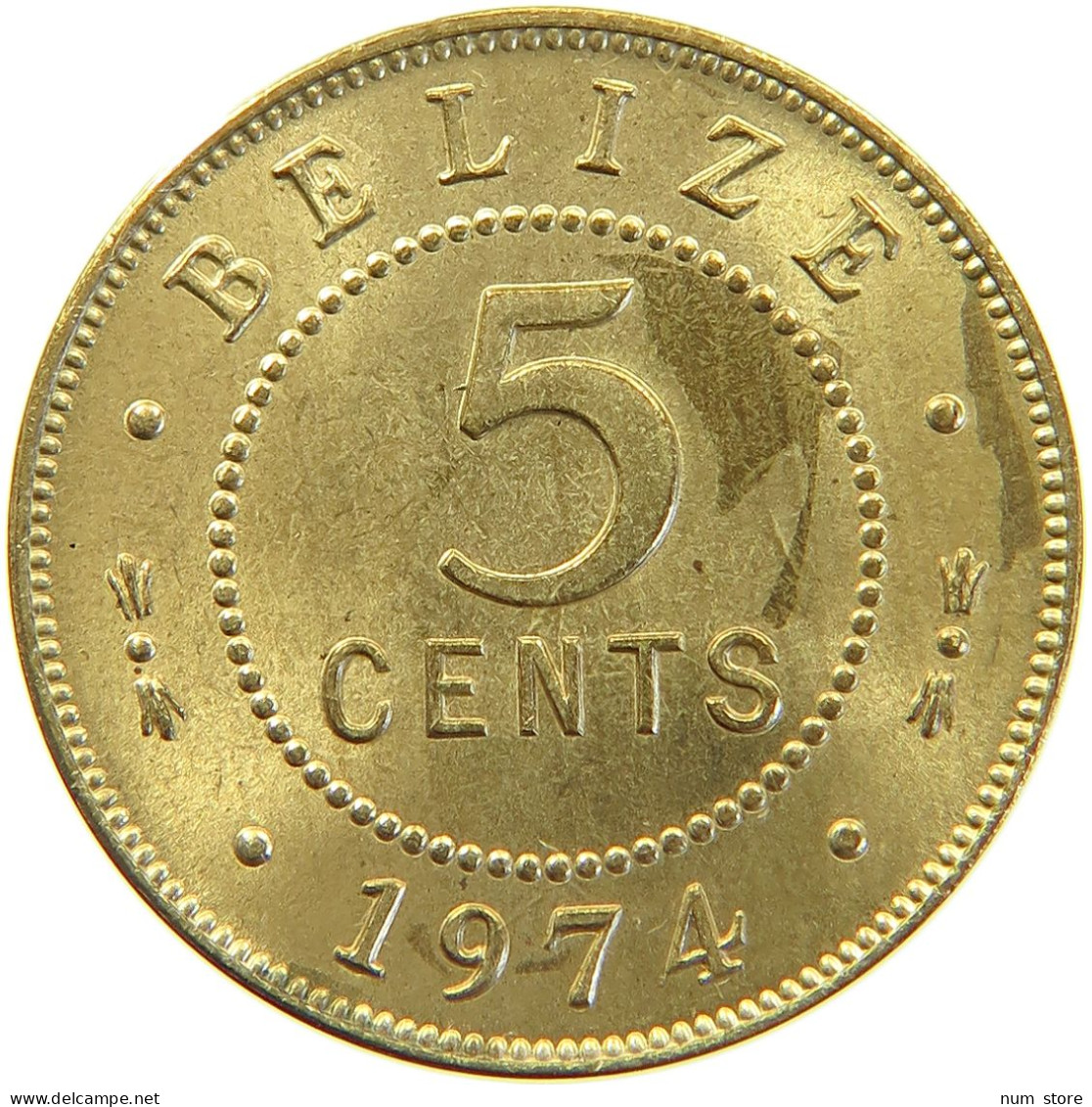 BELIZE 5 CENTS 1974 ELIZABETH II. (1952-) #MA 063184 - Belize