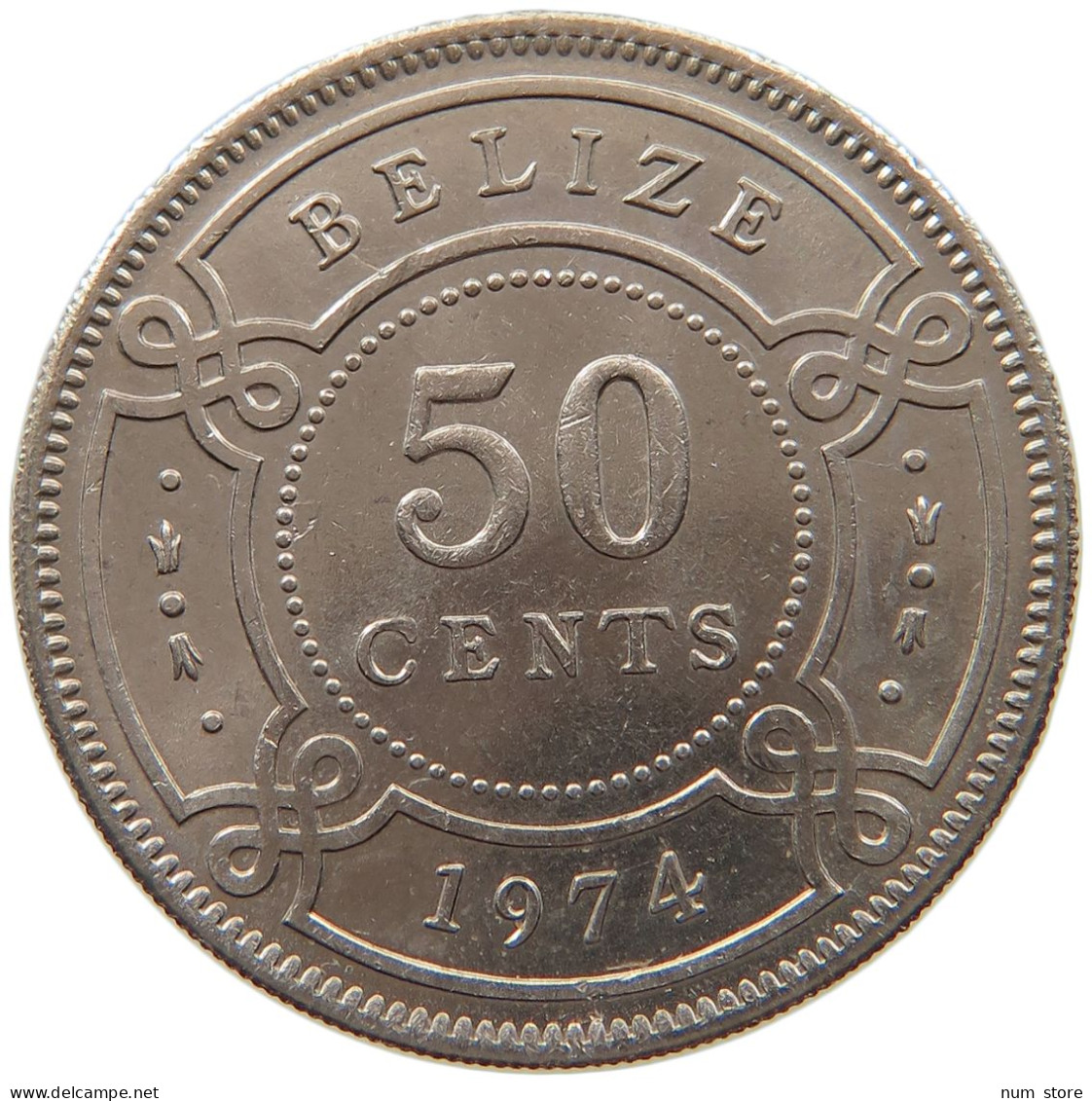 BELIZE 50 CENTS 1974 ELIZABETH II. (1952-) #MA 063177 - Belize